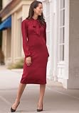 Tied Keyhole-Neck Dress