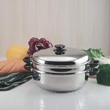Precise Heat T304 Surgical Stainless Steel Oversized Skillet, Steamer and Cover