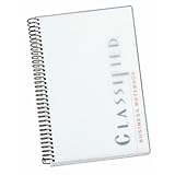 TOPS Docket Classified Business Notebook, 8.5 x 5.5 Inches, Clear Plastic Cover, 20 Pound Paper, 100 Sheets, White (99711)