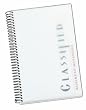 TOPS Docket Classified Business Notebook, 8.5 x 5.5 Inches, Clear Plastic Cover, 20 Pound Paper, 100 Sheets, White (99711)
