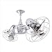 Duplo Dinamico Rotational Ceiling Fan with Metal Blades Finish: Polished Chrome
