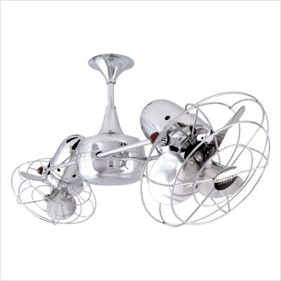 Duplo Dinamico Rotational Ceiling Fan with Metal Blades Finish: Polished Copper