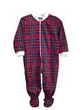 Bellepointe RED PLAID Infant Flannel Romper Pajamas