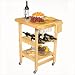 Entertainer Folding Kitchen Cart with Wine Storage