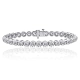2.00 CT F/VS-1 Round Natural Diamond Tennis Bracelet set in 14K White Gold thumbnail