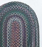 IMAGE OF 7' x 9' Unique American- Made Oval Bear Creek Braided Wool and Nylon Blend Rug