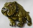 Bull Dog  Enamel Pewter Belt Buckle