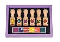 Melissa & Doug Deluxe Wooden Happy Handle Stamp Set