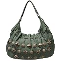 mala-bags - Green hobo bag with charm detail