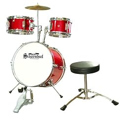 Schoenhut Toy Drum Set- Red/ White