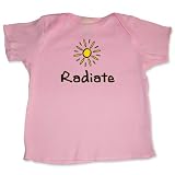 Inspire Clothing Organic Radiate Short Sleeve T-Shirt Bubble Gum, Newborn