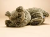 Hansa Silver Grizzly Bear Cub Stuffed Plush Animal, Sleeping