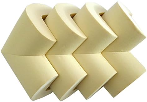 popom 12 Pcs Extra Thick Premium High Density Furniture Table Edge &amp; Corner Guard Baby Proofing Bumper Protector (Beige )