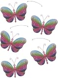 24 Pink Purple Rainbow Butterfly Mobile nylon hanging ceiling nursery room decor
