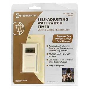 Click here to buy Intermatic ST01AC Heavy Duty In-Wall Timer with Astronomic Feature, Almond.