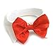 DOGGIE DESIGN Red Satin Dog Bow Tie Collar