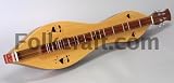 FolkRoots Black Walnut Baritone Hourglass Dulcimer With Sitka Spruce Soundboard, Flat Peg Head And Leaf Heart Tone Holes