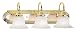 Liz Jordan Lighting 100325 Polished Brass & Chrome Ashley 3 Light Bathroom Fixture fr...