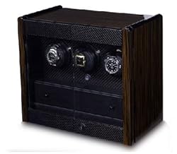 Orbita Avanti 3 Convertible 3-Watch Winder - Macassar w/Carbon Fiber Trim W70000