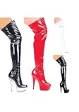 6 Inch Pointed Stiletto Heel Thigh High Stretch Boots