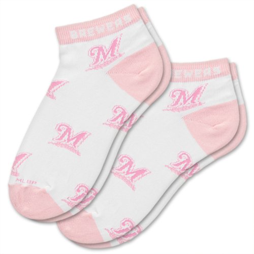 MLB Milwaukee Brewers Women's Pink Socks (2 Pack)
