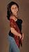 Rainbow Dragonflies On Black - Batiked Scarf - 