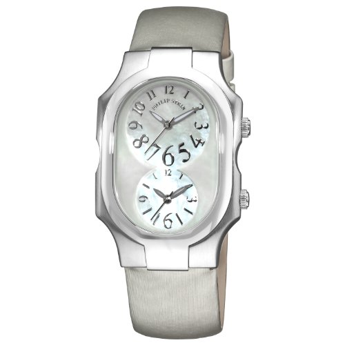 Philip Stein Womens 2-F-FSMOP-IPL Signature Platinum Silk on Leather Strap Watch Philip Stein Womens 2-F-FSMOP-IPL Signature Platinum Silk on Leather Strap Watch