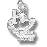 University of Michigan I Heart M Michigan 1/2 Pendant (Silver)