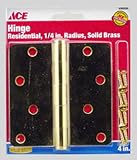 ACE Living Accents 01-3550-270 Residential Hinge 4 Brass Full Mortise 1/4 Radius
