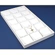 White Leather 18 Slot Earring Pendant Trays Display
