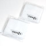 1 pair of COSMOS White cotton sports basketball wristband / sweatband wrist sweat band/brace