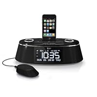 iLuv imm178 Vibe Plus Dual Alarm Clock with Bed Shaker for iPod and iPhone (Black)