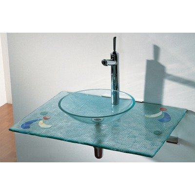 Whitehaus WHCRFS-2B-BLU/-TRANSGLAS Bath Fixtures Blue/Transparent Glass