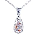 June Crystal Flower Pendant Necklace Valentines Day Gifts Jewelry