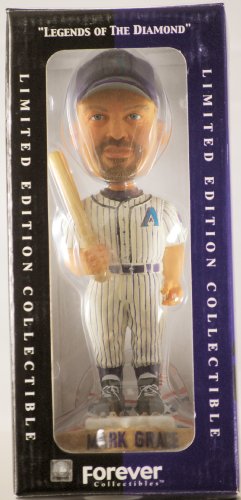 2002 - Team Beans LLC / Forever Collectibles - Legends of the Diamond Series - Mark Grace / Arizona Diamondbacks - Bobble Head / Hand Painted - 8 Inches - Very Rare - Out of Production - Limited Edition - Collectible