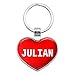 Graphics and More Metal Keychain Key Chain Ring I Love Heart Names Male J Joac - Julian