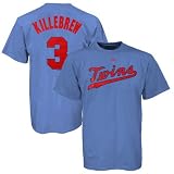 Majestic Minnesota Twins #3 Harmon Killebrew Light Blue Cooperstown Player T-shirt