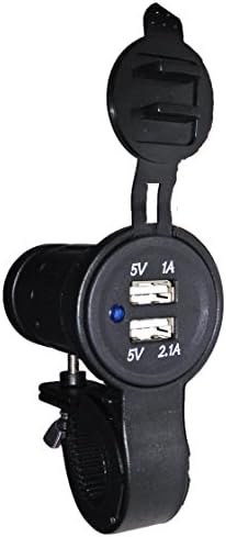 XYZ Boat Supplies Waterproof Dual USB Charging Socket with Pole or Motorcycle clamp system