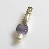 14K Amethyst and Diamond Pendant
