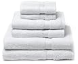 Pike Street 100% Egyptian Cotton 725-Gram 6-Piece Towel Set, White