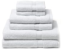 Pike Street 100% Egyptian Cotton 725-Gram 6-Piece Towel Set, White