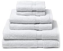 Pike Street 100% Egyptian Cotton 725-Gram 6-Piece Towel Set, White