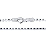 2mm Sterling Silver Italian Round Ball Bead Chain Gauge 180 (16