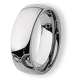 Chisel Polished Tungsten Ring (8.0 mm) - Sizes 7-13