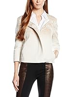 Escada Chaqueta (Blanco / Beige)