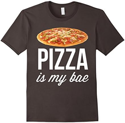 Men's Pizza is my bae funny T-Shirt Small Asphalt