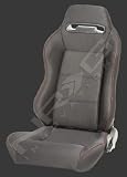 NRG Universal Type R Cloth Sport Seat Left Black w/ Red Stitch