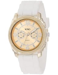 XOXO Womens XO8074 White Silicone Strap Watch