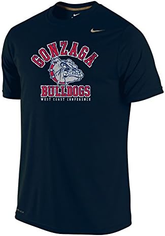 Gonzaga University GU Bulldogs Nike Performance T-Shirt - Navy with Vintage Design