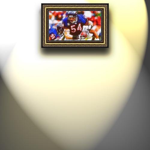 Completely Handpainted American Football Sport Painting, Custom Order FL6360, Oil on Canvas, with Option to Paint Jerry, Brett & Co. from Any Other Favorite Photograph or Picture, Unframed, Size 18'' x 32